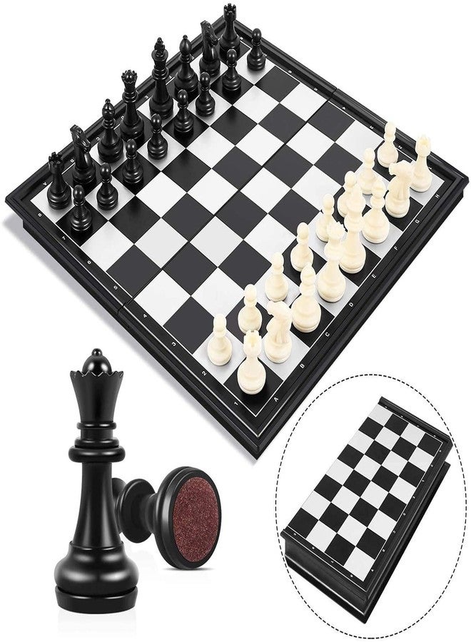 AUGEN Magnetic Educational Toys Travel Chess Set with Folding Chess Board for Kids and Adults (Small, Black & White) - Image 1